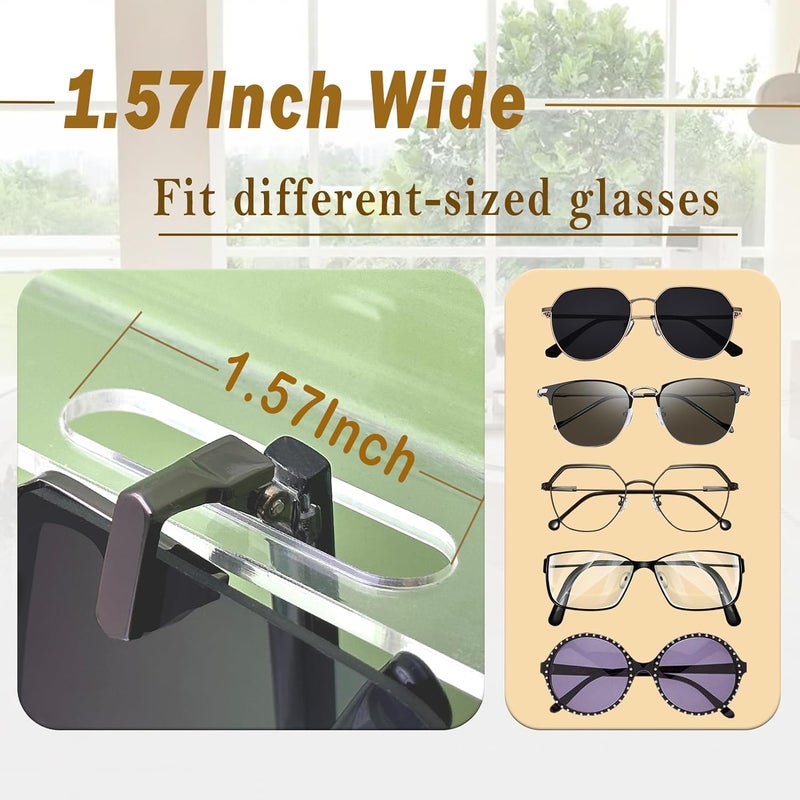 Bigfety Hanging Sunglasses Wall Organizer, Glasses Holder Wall for Display, Acrylic Multiple Eyeglasses Rack 3 Pack, Clear - Image 5